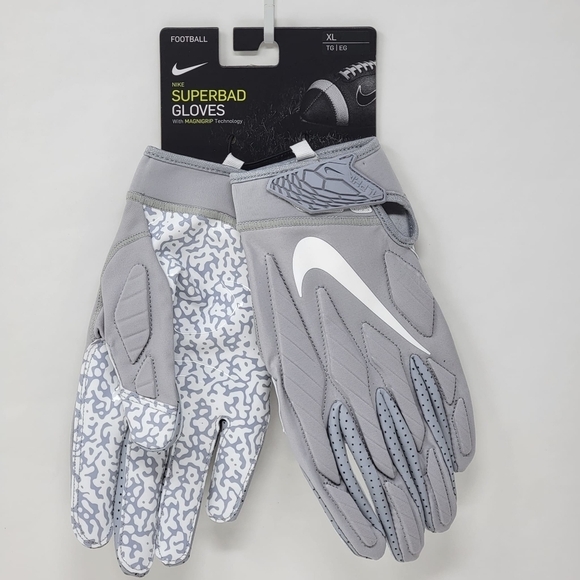 Nike Superbad 5.0 Football Gloves Gray Men’s Size XL CJ9339-015 NWT - Picture 1 of 7